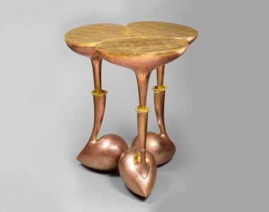 “Folie végétale” pedestal table