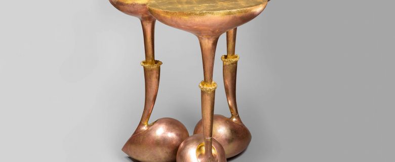 “Folie végétale” pedestal table